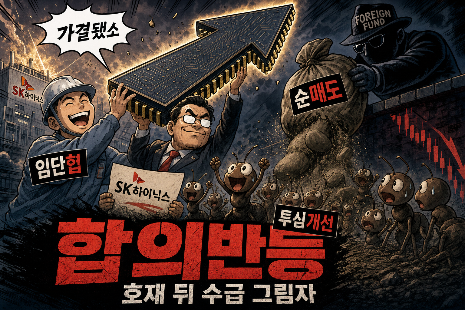 합의 호재와 매도 부담 속 상승