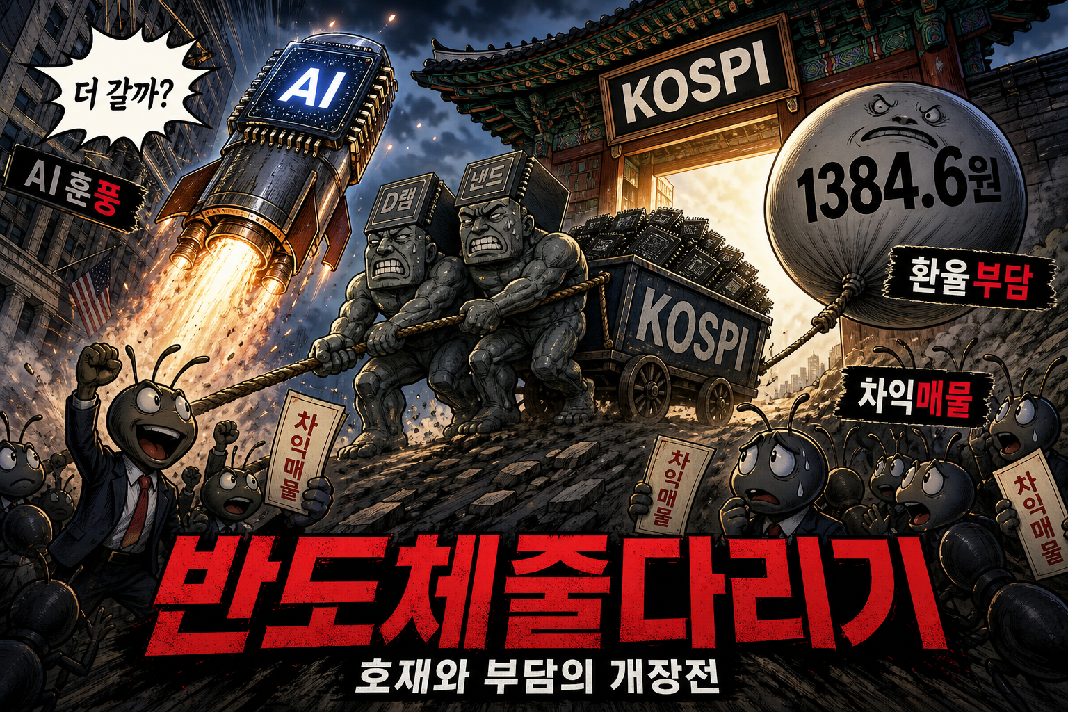 AI 반도체 호재와 환율 부담 줄다리기