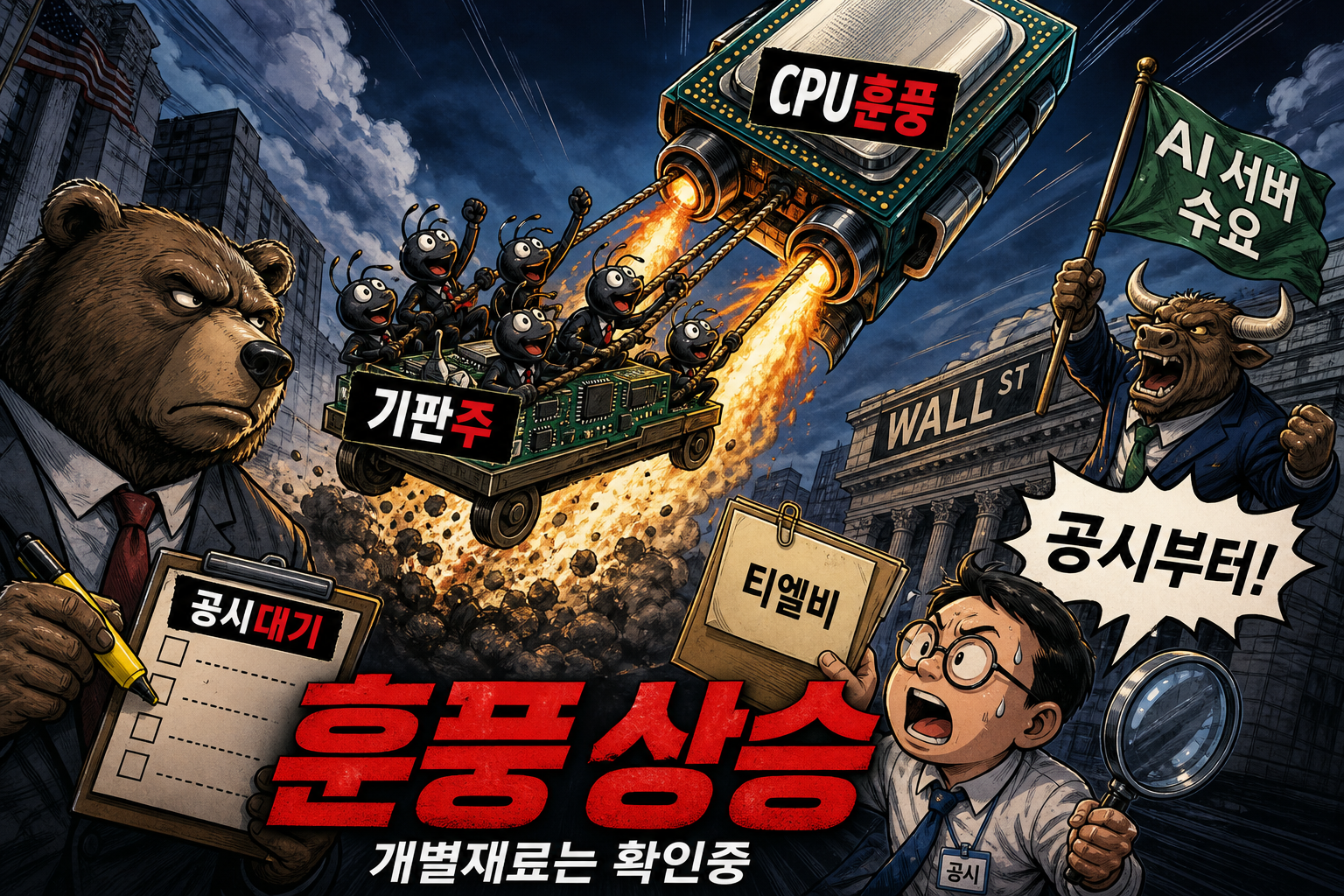 CPU 훈풍에 들뜬 기판주 랠리