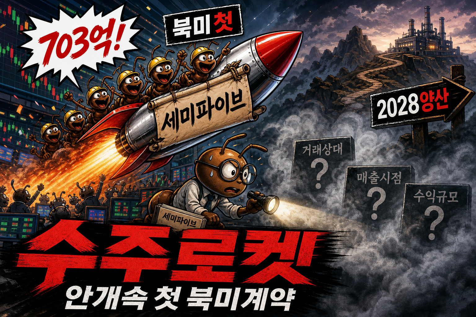 칠백억 계약 안개 속 주가 로켓 질주